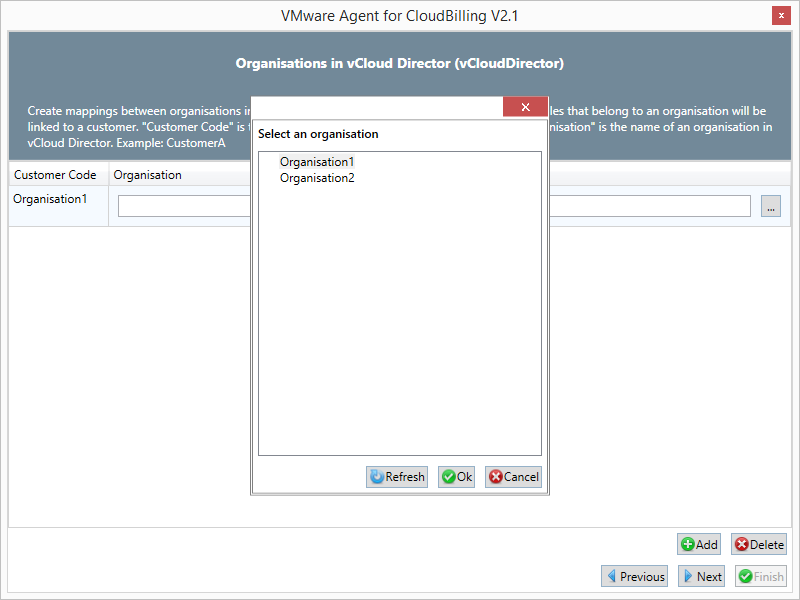 *Figure 6:* Adding a customer to vCloud Director.