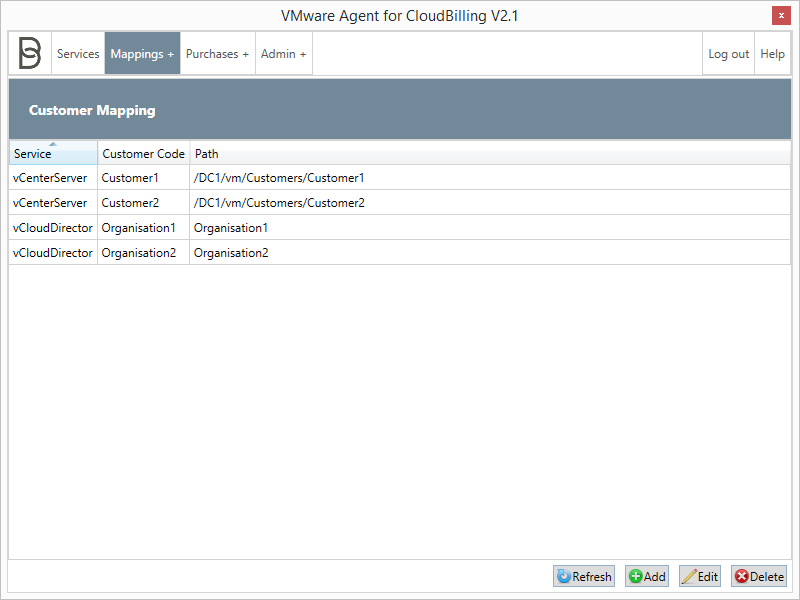 *Figure 1:* The Customer Mapping screen.