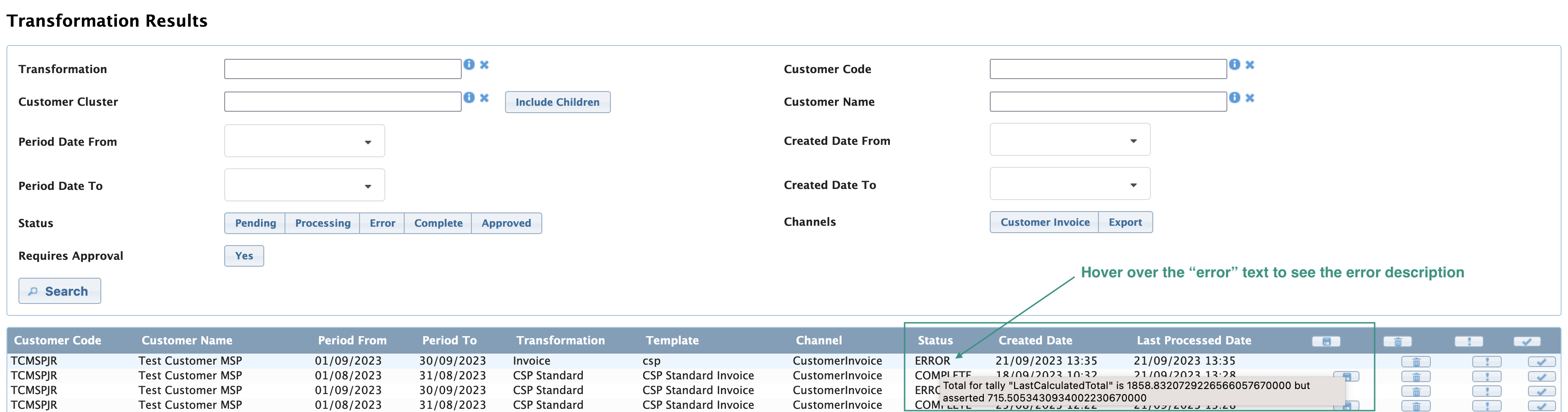 Figure FAQ Exports 1: Export error