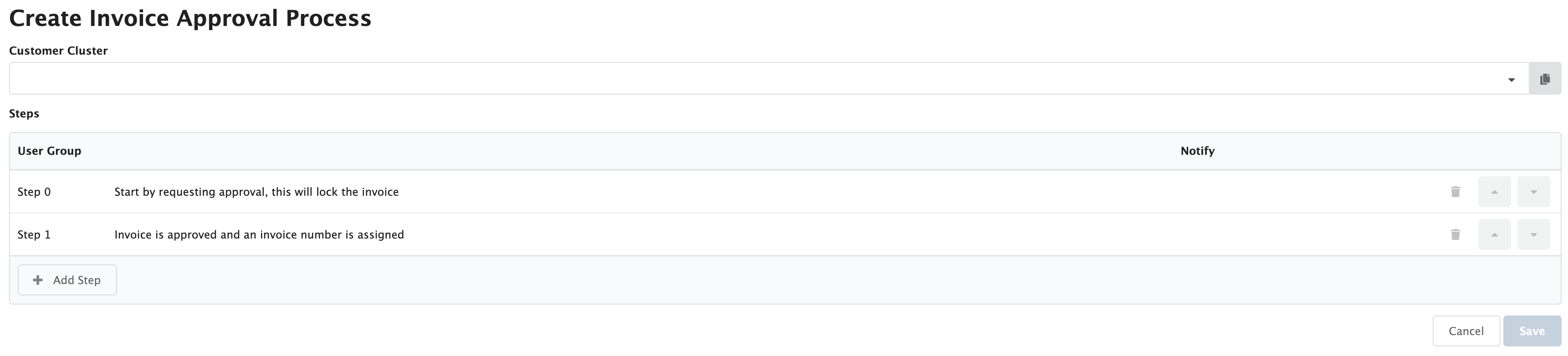 Figure FAQ Invoices 5: Invoice Approval Processes Screen