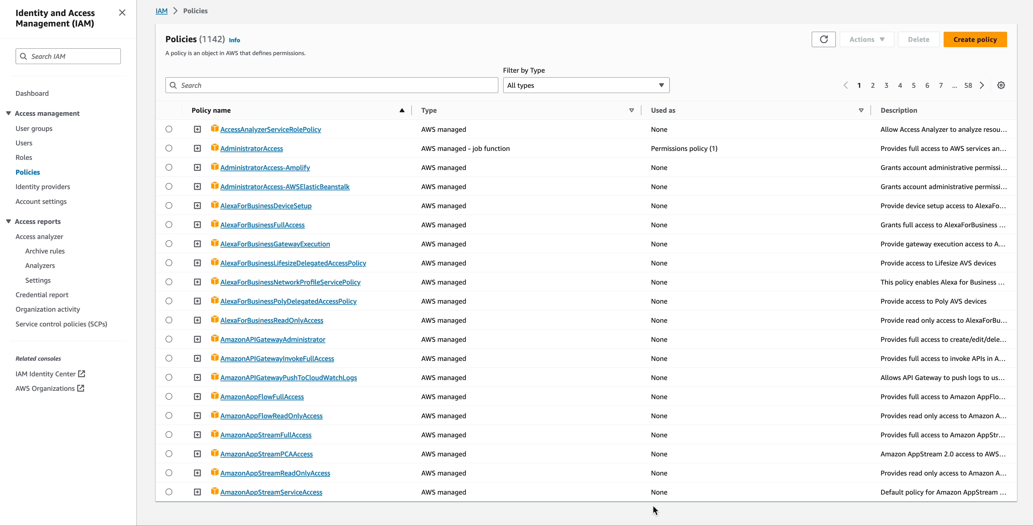 Figure AWS Connector 10: Policy creation step-by-step guide