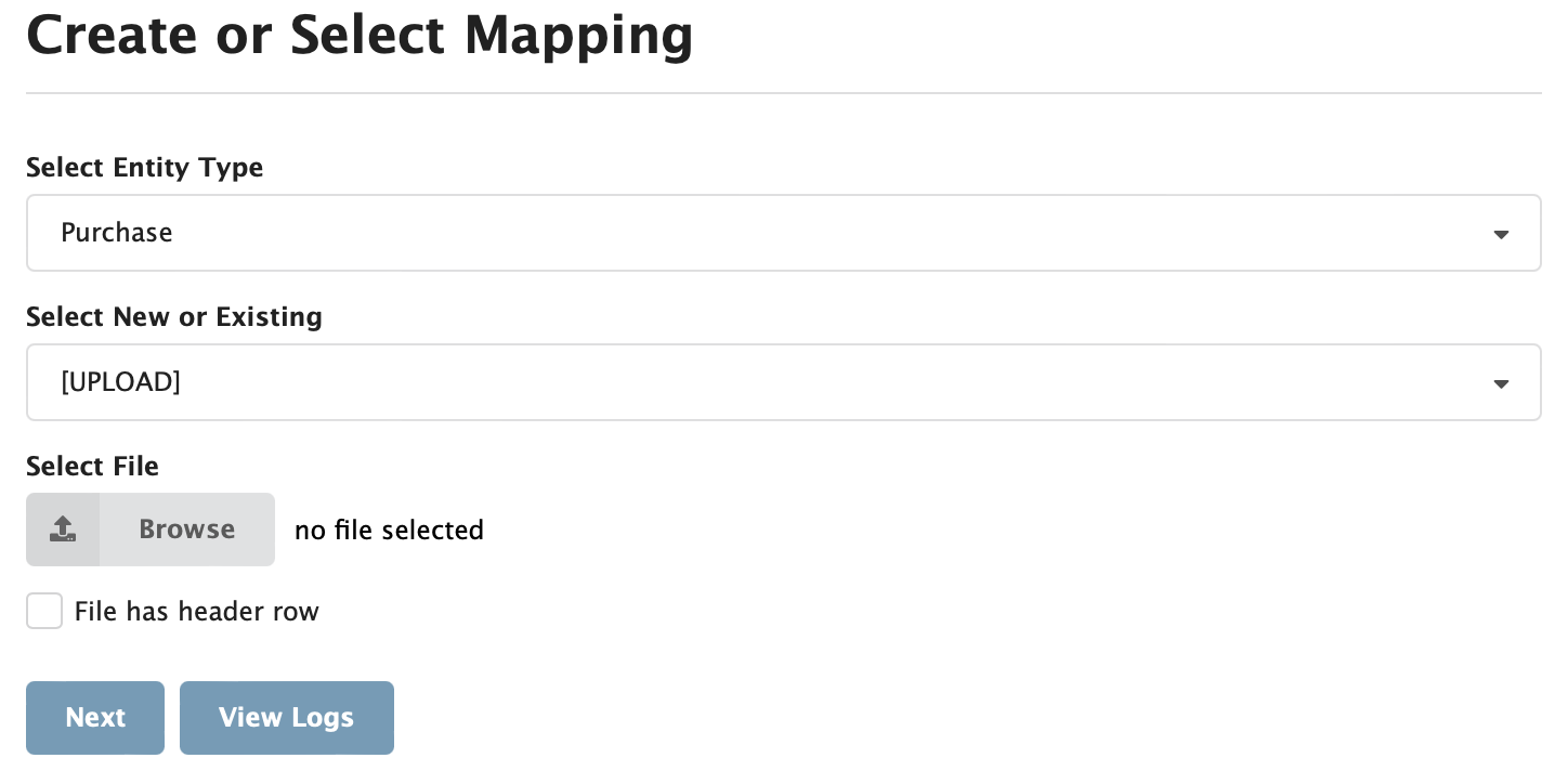Figure Billing Run Preparation 1: Create or Select Mapping screen