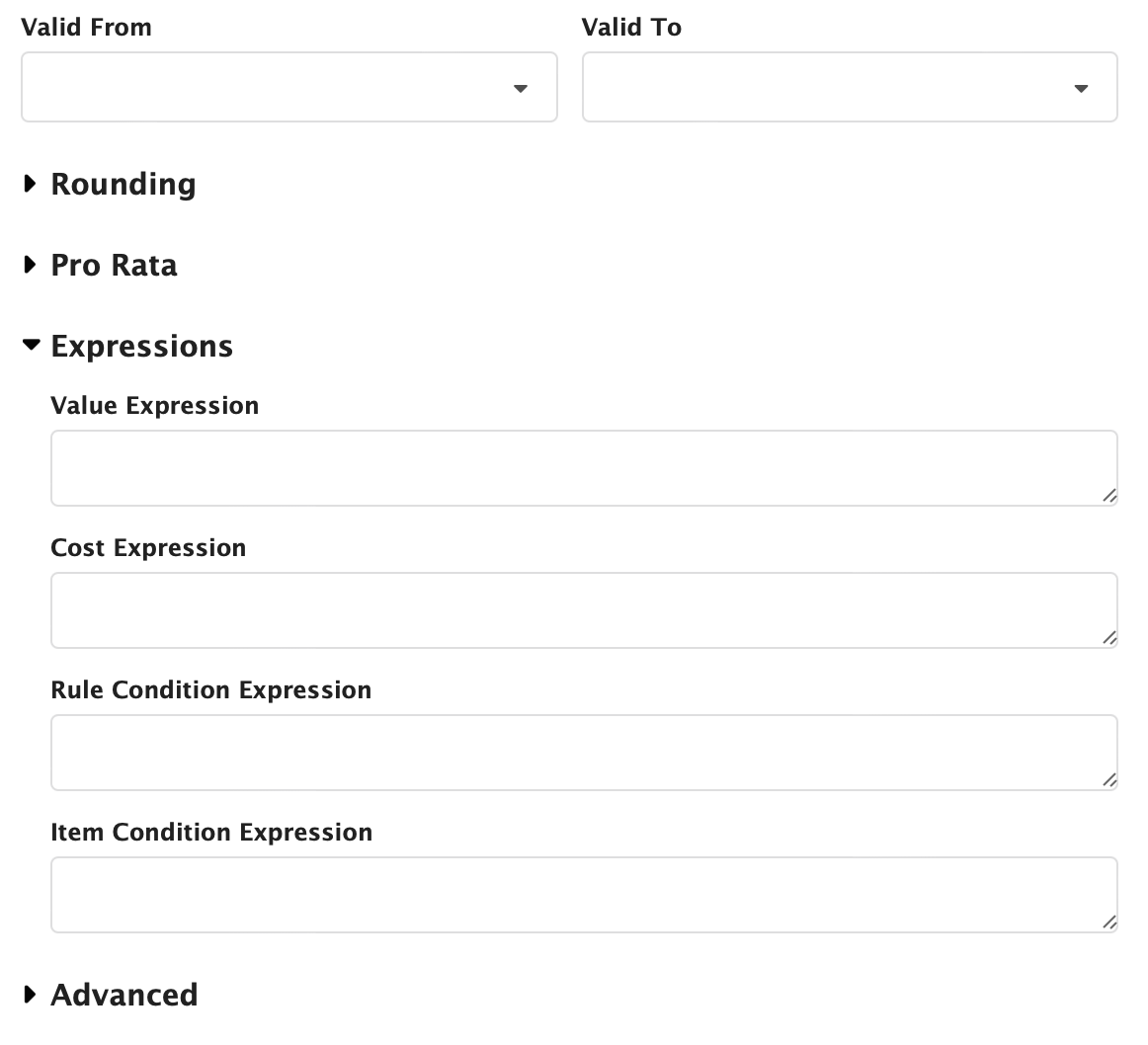 Expression option Figure Pricing Rules 17: Expression option