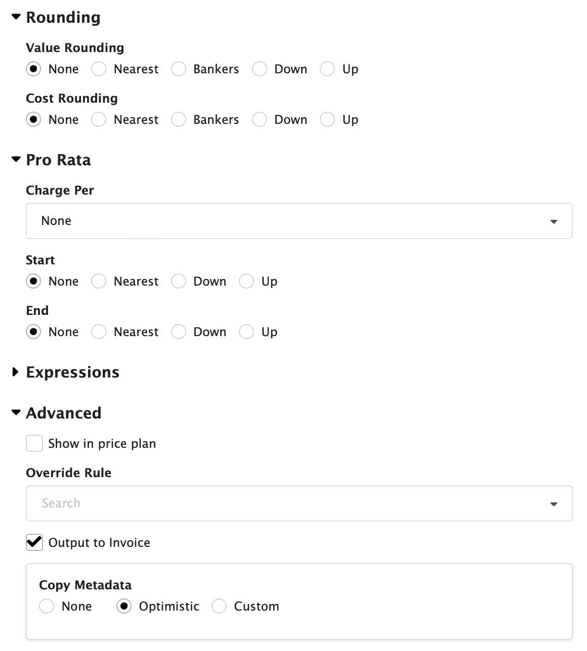 Secondary pricing rule options: Rounding, Pro Rata, Advanced Figure Pricing Rules 20: Secondary pricing rule options: Rounding, Pro Rata, Advanced