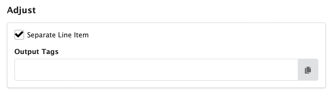 Separate line-item option Figure Pricing Rules 16: Separate line-item option